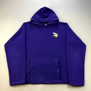 Vintage Minnesota Vikings Hoodie Sweatshirt Youth XL Purple Fleece NFL Football